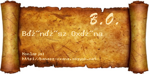 Bánász Oxána névjegykártya